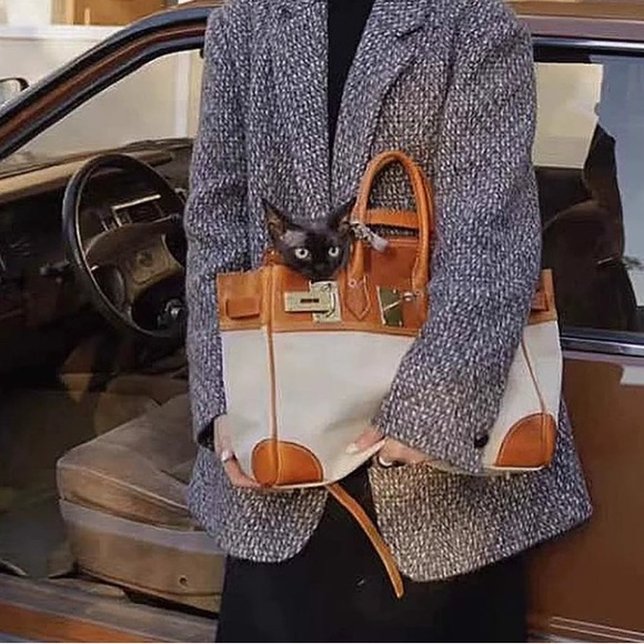 Atorie Canvas Leather Top-Handle Bag med NWT - Picture 9 of 13